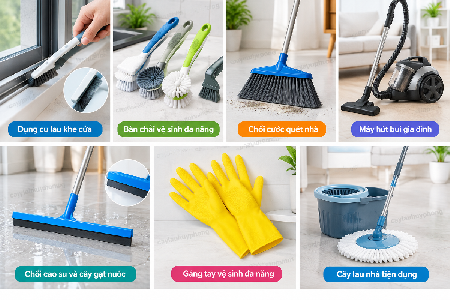 Top Dụng Cụ Vệ Sinh Gia Đình Bền Đẹp Và Tiết Kiệm Chi Phí