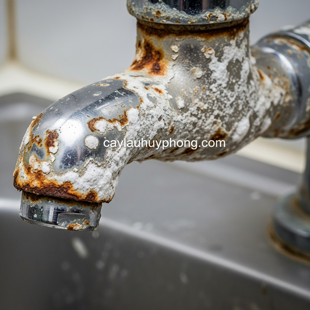 Bí quyết đánh bay cặn canxi trên vòi rửa inox chỉ trong 5 phút _ Cty HP - HUY PHONG 0902.946.357