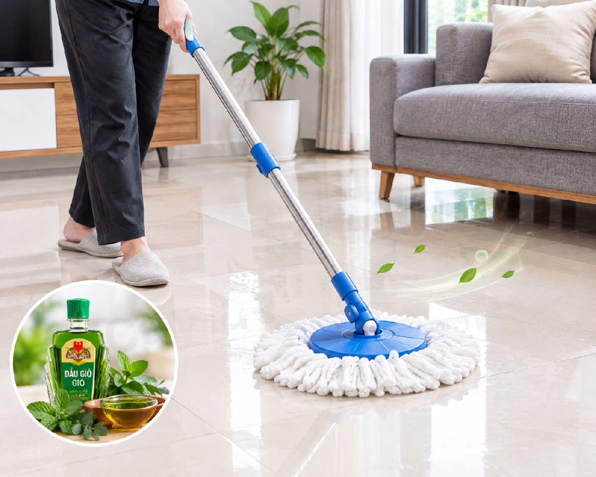Cách Lau Sàn Nhà Bằng Dầu Gió Và Mẹo Giữ Nhà Luôn Sạch Thơm
