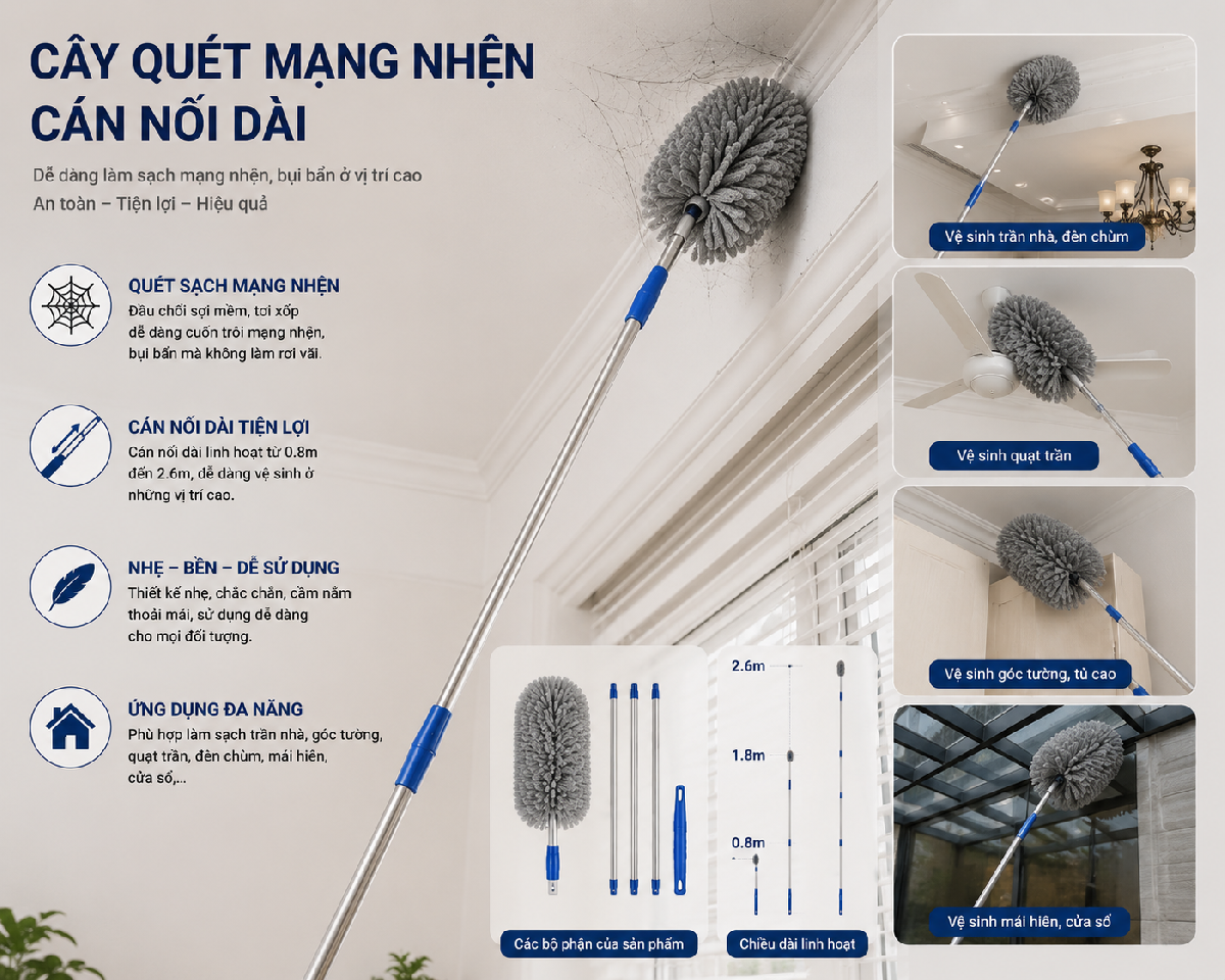 Những Dụng Cụ Vệ Sinh Hiện Đại Giúp Tiết Kiệm Thời Gian Dọn Nhà _ Cty HP - HUY PHONG 0902.946.357